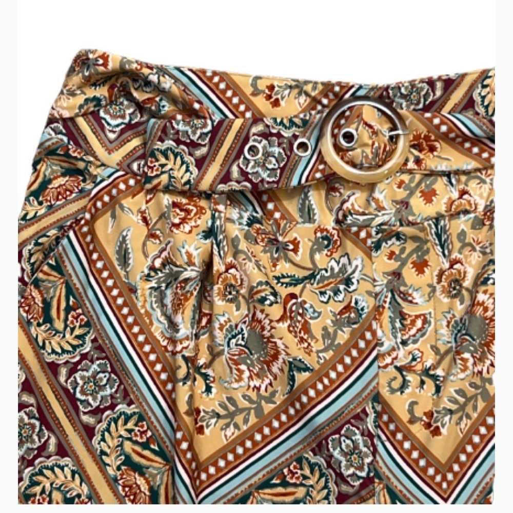Cato Boho Wide Leg Pants Women’s Multicolor Geometric Floral Print - Picture 6 of 11